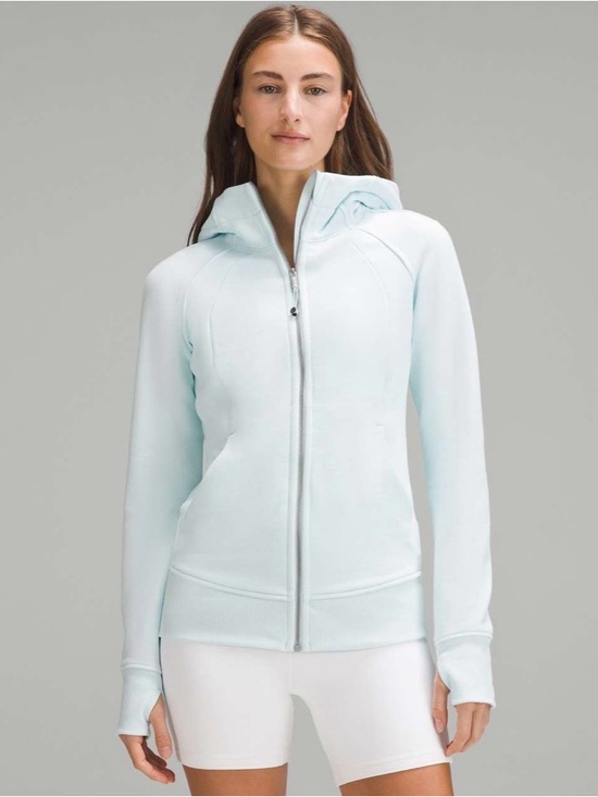 lululemon athletica Tops - lululemon Sheer Blue Women's hip length full zip Hoodie 8